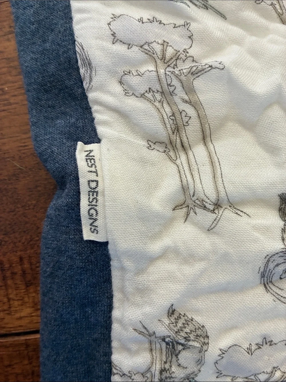 Nest Blue & White Printed Sleep Suit